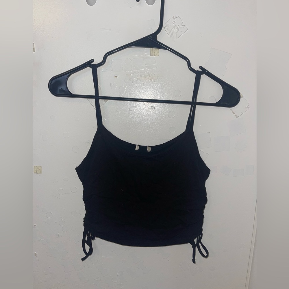 Black Tank Top With Ties